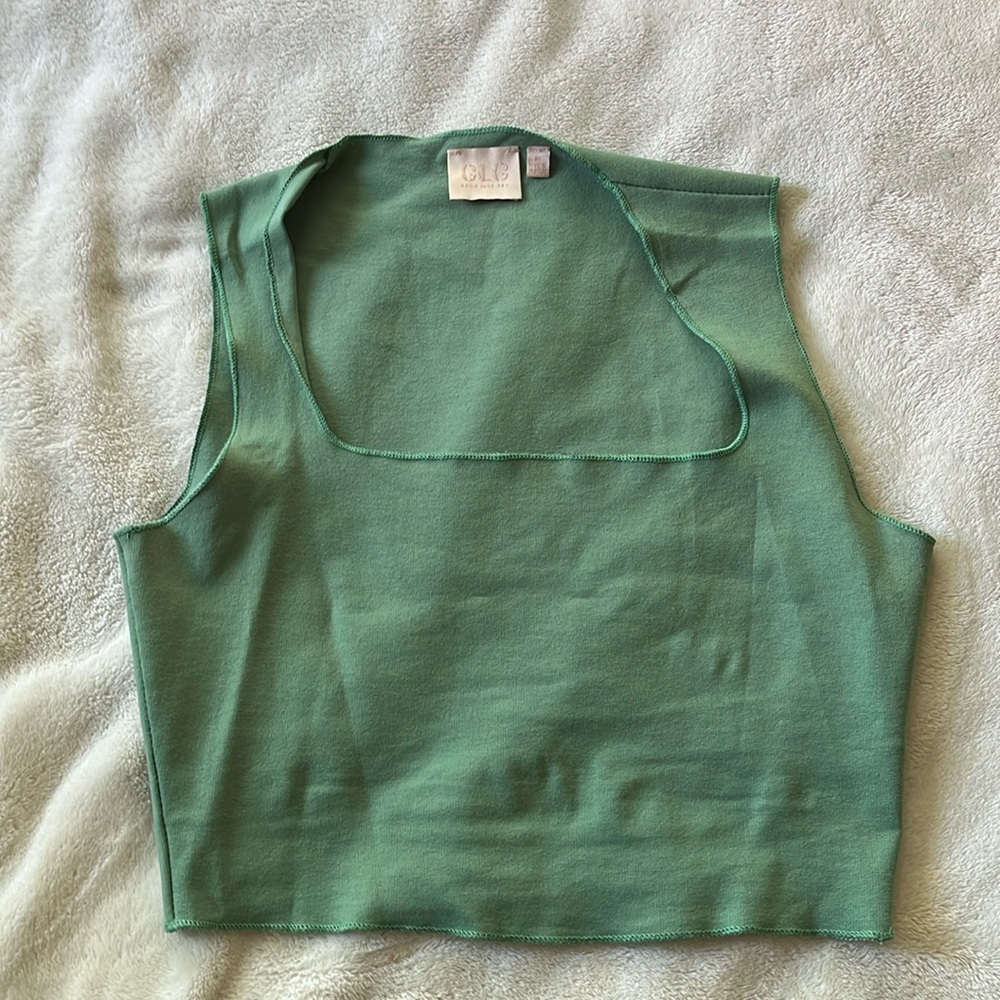 Plain green tank